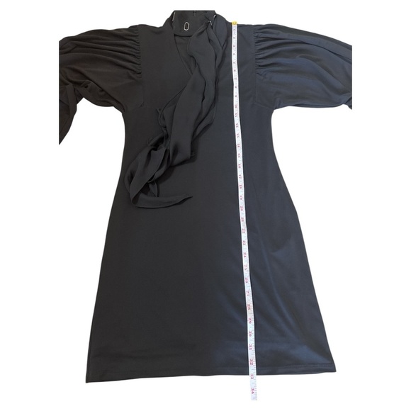 White House Black Market High-Neck Drama Sleeve Dress Size XS - Picture 7 of 9
